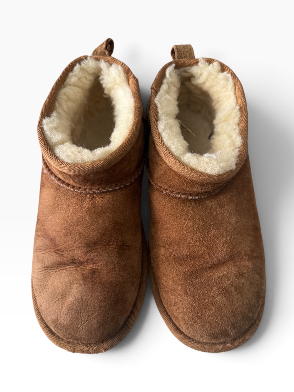 UGG Girls’ Classic Ultra Mini Boots Brown Slip-On Boots - Size 2